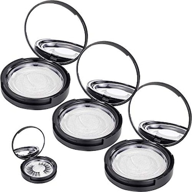 SHEYNIAN 3 Pack Eyelash Storage Case Holder with Mirrow Empty Eyelash Cases Travel with Lash Holder for for Ladies and Girls