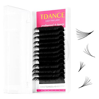 TDANCE Easy Fan Lash Extension Rapid Blooming Volume Eyelash Extensions C CC D DD J B L Curl 003012mm Thickness Easy Fan Volume Lashes Self Fanning Eyelashes Extension 003CC2025 mm
