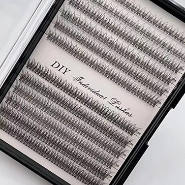 IECILI Individual LashesLash Clusters 480pcs 814mm Cluster Eyelash Extensions 12 RootsC Curl 010mm Cluster LashesFaux Mink Lash Extensions C Curl Fishtail Lashes010mm