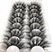 Gmagictobo False Eyelashes 20MM Fluffy Lashes Dramatic 3D Faux Mink Lashes Wispy Eyelashes Long Thick Volume 8 Pairs Soft Handmade Strip Eye Lashes Pack