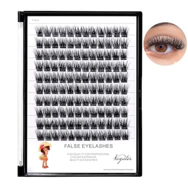 Vayator VAYATOR 4 Styles Wide Cluster D Curl 820mm Professional Makeup Individual Cluster Eyelashes Grafting Fake False Eyelashes Eyelash Extension Individual Eyelash 20mm