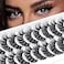 Veleasha Lashes Fluffy Wispy Faux Mink Eyelashes Crisscross False Lashes 10 Pairs Pack Fake Eyelashes for Women 6D17