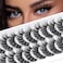 Veleasha Lashes Fluffy Wispy Faux Mink Eyelashes Crisscross False Lashes 10 Pairs Pack Fake Eyelashes for Women 6D17