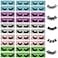 QUNETY Wholesale Lashes 3D Faux Mink Eyelash Bulk 18mm Handmade Reusable Eye Lash 5 Styles Dramatic Fluffy False Lash with Glitter Portable Packing Fluffy 5 styles30 pairs