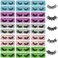 QUNETY Wholesale Lashes 3D Faux Mink Eyelash Bulk 18mm Handmade Reusable Eye Lash 5 Styles Dramatic Fluffy False Lash with Glitter Portable Packing Fluffy 5 styles30 pairs