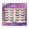 iENVY 10 Pairs So Wispy Human Hair Eyelashes Multipack Natural Dramatic Fluffy False Lashes Invisible Band Volume Curl Lightweight Reusable
