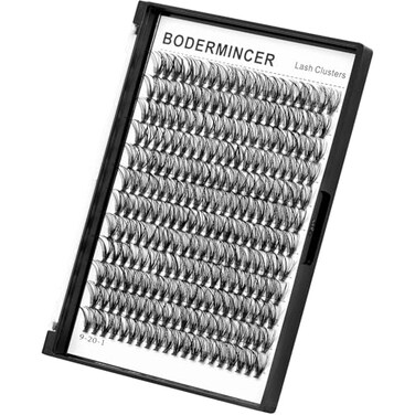 Bodermincer 7D10D20D30D40D50D60D80D100D Lash Cluster 240pcs D Curl Individual Cluster Eyelashes Fluffy false Eyelashes Extension Lash Cluster DIY at Home 20D11mm