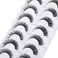 Yawamica False Eyelashes Wispy Natural C Curl Strip Lashes Transparent Lash Bands Fluffy Cat Eye Lashes 7 Pairs by