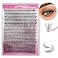 FADLASH Individual Lashes 1520mm Mix Cluster Lashes 240pcs DIY Lash Extension C Curl Lash Clusters Soft Individual Lash Extensions Eyelash Clusters Wispy Cluster Eyelash Extensions 20D007C 1520mm
