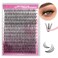 FADLASH Individual Lashes 1520mm Mix Cluster Lashes 240pcs DIY Lash Extension C Curl Lash Clusters Soft Individual Lash Extensions Eyelash Clusters Wispy Cluster Eyelash Extensions 20D007C 1520mm