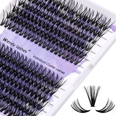 WENDY LASHES Cluster Eyelashes 30D40D 240PCS 1620mm Mixed CD Curl 007mm Matte Black Eyelash Extensions Soft Lightweight Individual Lashes Cluster 3D Effect