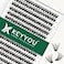 KEYYOU Lash Clusters 300pcs Individual Lashes 40D 007C Curl 11mm DIY Eyelash Extension Soft Natural Volume Cluster Lashes with Large Tray