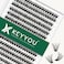 KEYYOU Lash Clusters 300pcs Individual Lashes 40D 007C Curl 11mm DIY Eyelash Extension Soft Natural Volume Cluster Lashes with Large Tray