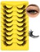 Zegaine Natural Lashes Cat Eye False Eyelashes Wispy Mink Lashes that Look Like Extensions Fox Eye Lashes 9 Pairs by