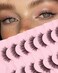 Ukrizi Natural Lashes Mink Natural Eyelashes False Eyelashes Natural Look False Lashes Wispy Eye Lashes Cat Eyelashes Fake Lashes KD01