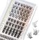 BEFER BEAUTY Lash Clusters 72 Pcs D Curl Eyelash Clusters Super Fluffy Lightweight Individual Lashes 816MM Cluster Eyelash Extensions Soft Comfortable Wispy Natural Lashes DIY At HomeMIX