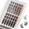 BEFER BEAUTY Lash Clusters 72 Pcs D Curl Eyelash Clusters Super Fluffy Lightweight Individual Lashes 816MM Cluster Eyelash Extensions Soft Comfortable Wispy Natural Lashes DIY At HomeMIX