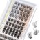 BEFER BEAUTY Lash Clusters 72 Pcs D Curl Eyelash Clusters Super Fluffy Lightweight Individual Lashes 816MM Cluster Eyelash Extensions Soft Comfortable Wispy Natural Lashes DIY At HomeMIX