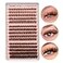 Yawamica Brown Lash Clusters Fluffier Eyelash Extension 1016mm Individual Lashes D Curly Eyelash Clusters 40D50D70D Volume 300pcs Cluster Lashes Pestaas Pelo a Pelo DIY Lash Extension at Home