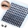 PHKERATA Wispy Eyelash Clusters Natural Lash Clusters 120 pcs Cluster Eyelash Extensions Wispy D Curvature Individual Lashes Reusable DIY Lash Extension Thin Lash Band