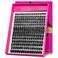 VEYESBEAUTY Lash Clusters Fluffy Individual Lash Extensions Xtreme 3D Layered Volume Eyelashes Thin Invisible Band Wispy Spider Faux Mink Lash Silk Bloom 3D Series Mixed Length 1018mm