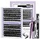 B&Qaugen BQ Fluffy Lash Clusters Kit 7D90D Dramatic Eyelash Clusters Kit 1018MM 005MM Wispy Lash Thick Volume DIY Individual Lashes 3D Mega Eye Lashes Suitable for Beginners at HomeKIT70D90D