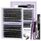 B&Qaugen BQ Fluffy Lash Clusters Kit 7D90D Dramatic Eyelash Clusters Kit 1018MM 005MM Wispy Lash Thick Volume DIY Individual Lashes 3D Mega Eye Lashes Suitable for Beginners at HomeKIT70D90D