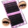 Yawamica Wispy Individual Lashes Clusters Fluffier Eyelash Extension 150D200D Thick Volume Eyelash Clusters 1420mm D Curly Lashes 240pcs DIY Lash Extension for Beginners Black