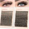 calphdiar Lash Clusters Wispy Eyelash Clusters 480PCS 40D50D Individual Lashes Clusters Dcurly Cluster Eyelash Extensions 818mm DIY Natural Volume Lash Extension for Beginners