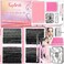 Qiveaory DIY Lash Extension Kit with 684pcs Lashes Clusters1X2X Magnification Compact Mirror with LightLash Bond and SealEyelash Remover Tweezers Applicator Mascara Brush506080100D