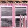 RITALASH Lash Clusters Kit for Beginners Eyelash Clusters Kit Lashes Clusters Kit Cluster Lashes Pestaas Postizas Naturales with Lash BondSealLash TweezersBrush 640pcs 20D40D60D80D Kit916mm