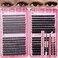 RITALASH Lash Clusters Kit for Beginners Eyelash Clusters Kit Lashes Clusters Kit Cluster Lashes Pestaas Postizas Naturales with Lash BondSealLash TweezersBrush 640pcs 20D40D60D80D Kit916mm