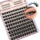 Focipeysa Volume Lash Clusters Wispy Eyelashes Extensions 1016mm Cluster Lash Extensions CCurl Lashes Extensions with Bottom Lashes Salon Effect Individual Eyelash DIY Eyelashes Clusters at Home
