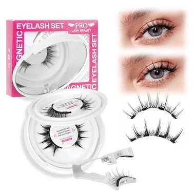 PRO LASHBEAUTY Magnetic Eyelashes Long Lasting And Reusable Magnetic Lashes 2 Pair 4 Magnets No Glue Needed False Eyelashes WaterproofCruelty FreeEasy To Wear2 pairMerryPure