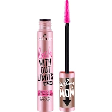 Essence Cosmetics essence Lash Without Limits Extreme Lengthening Volume Mascara 02 Brown Volumizing Lengthening Vegan Cruelty Free Paraben Free