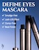 H HEVVY HEVVYMAKEUP Define Eyes Mascara Black Volume Curl Volumizing Curling Defining Bold Lifted Lashes Feathery Soft No Smudging No Clumping Korean Eye Makeup 030 floz