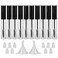 GTHER 10PCS 10ML Empty Mascara Tube Bottle With Eyelash Wand Rubber Inserts Funnels Set for Castor OilGrowth Oil DIY Cream Container With Cap Black