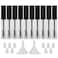 GTHER 10PCS 10ML Empty Mascara Tube Bottle With Eyelash Wand Rubber Inserts Funnels Set for Castor OilGrowth Oil DIY Cream Container With Cap Black