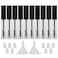 GTHER 10PCS 10ML Empty Mascara Tube Bottle With Eyelash Wand Rubber Inserts Funnels Set for Castor OilGrowth Oil DIY Cream Container With Cap Black