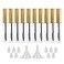 GTHER 10PCS 10ML Empty Mascara Tubes Bottles with Wand Rubber Inserts Funnels Set for Castor OilEyelash Growth Oil DIY Mascara Eyelash Cream Container with Cap Gold