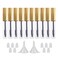 GTHER 10PCS 10ML Empty Mascara Tubes Bottles with Wand Rubber Inserts Funnels Set for Castor OilEyelash Growth Oil DIY Mascara Eyelash Cream Container with Cap Gold