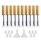 GTHER 10PCS 10ML Empty Mascara Tubes Bottles with Wand Rubber Inserts Funnels Set for Castor OilEyelash Growth Oil DIY Mascara Eyelash Cream Container with Cap Gold