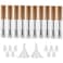 GTHER 10PCS 10ML Empty Mascara Tube Bottle with Eyelash Wand Rubber Inserts Funnels Set for Castor OilEyelash Growth Oil DIY Mascara Eyelash Cream Container with Cap Matte Gold