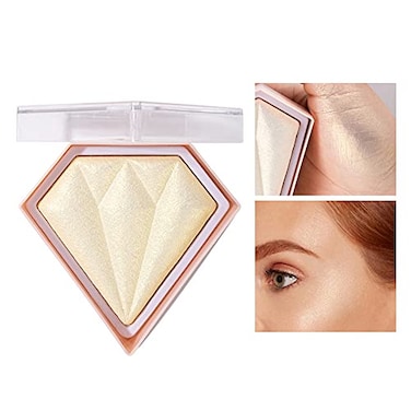 AKARY Face Glitter Blush Pink Shimmer Highlighter Blusher Powder Makeup Cosmetics Facial Contour Corrector Shine Rouge 02 Quicksand Gold