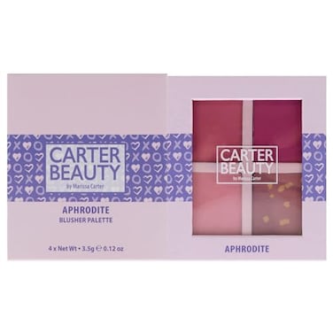 Carter Beauty By Marissa Carter Blusher Palette Highly Pigmented 3 Matte Shades And 1 Shimmer Flush Of Natural Colour To The Complexion CoolToned Palette Aphrodite 048 Oz