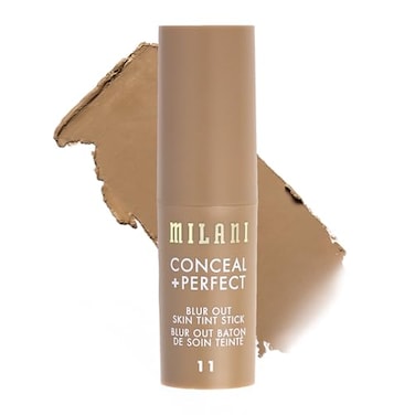 Milani Conceal Perfect Blur Out Skin Tint Stick Light to Medium Coverage Tinted Moisturizer Stick with Vitamin C E Soft Matte Pore Blurring Natural Finish 11Medium WarmNeutral