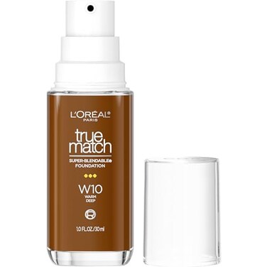 L'Oreal Paris LOreal Paris True Match SuperBlendable Foundation Medium Coverage Liquid Foundation Makeup W10 Deep 1 Fl Oz
