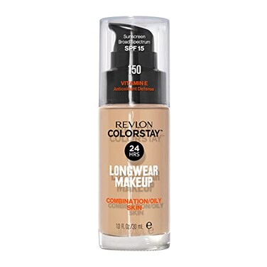 REVLON Revlon Liquid Foundation ColorStay Face Makeup for Combination Oily Skin SPF 15 MediumFull Coverage with Matte Finish 150 Buff 1 Fl Oz