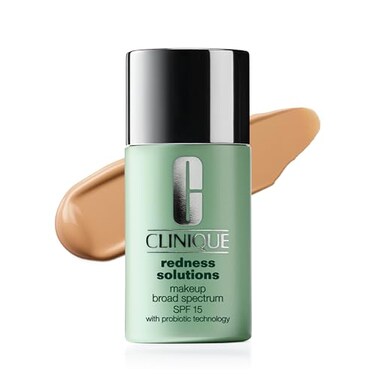 Clinique Redness Solutions Liquid Foundation Makeup Broad Spectrum SPF 15 With Probiotic Technology For RednessProne Skin Medium Coverage Natural Finish Calming Honey 1 Fl Oz