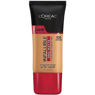 L'Oreal Paris LOreal Paris Cosmetics Makeup Infallible ProMatte Liquid Longwear Foundation Caramel Beige 1 fl oz